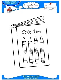Çocuklar İçin Kitap Boyama Sayfaları 